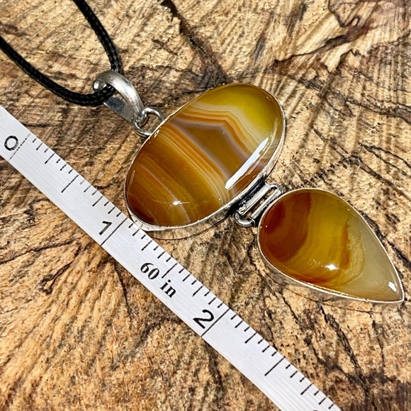 Rustic Color Sardonyx Agate Pendant 2 7/8” - Picture 15 of 15